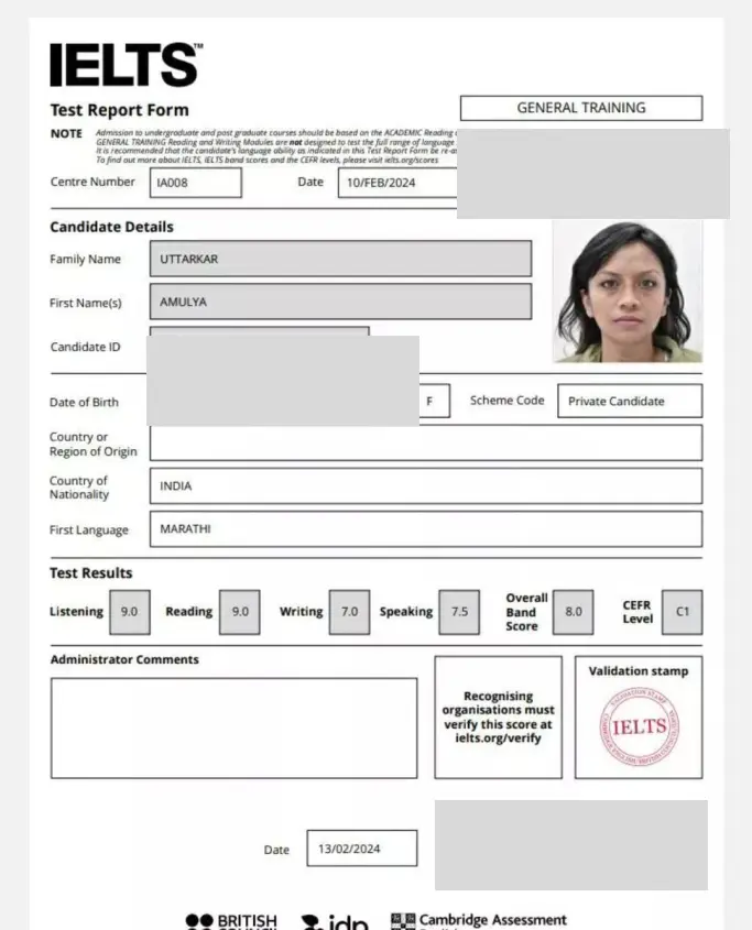 IELTS Result 3