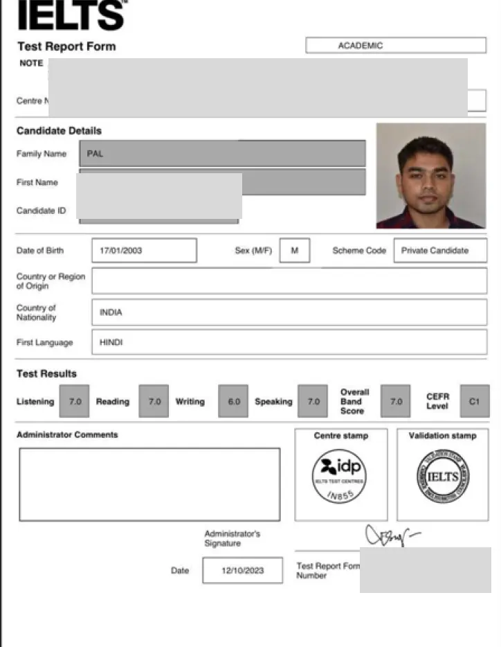 IELTS Result 6